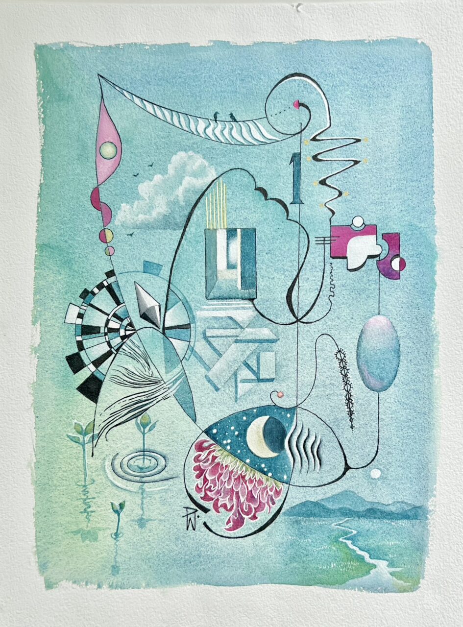 Thought Process Of The Artist 2 Print